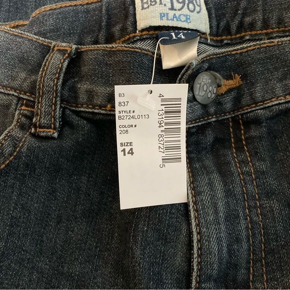 NWT Boys Bootcut Darkwash Denim Jeans by The Children’s Place Size 14 - Picture 4 of 9
